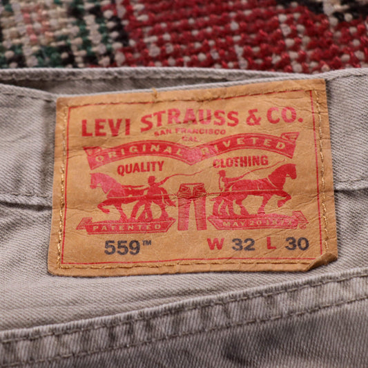 Levi's 559 Red Tab W32 L28 Straight Leg Relaxed Fit Beige Denim Jeans