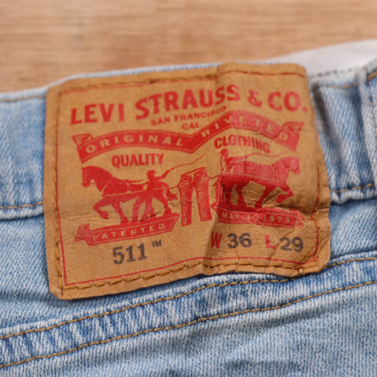 Levi's 511 Red Tab W36 L26 Slim Fit Blue Denim Jeans