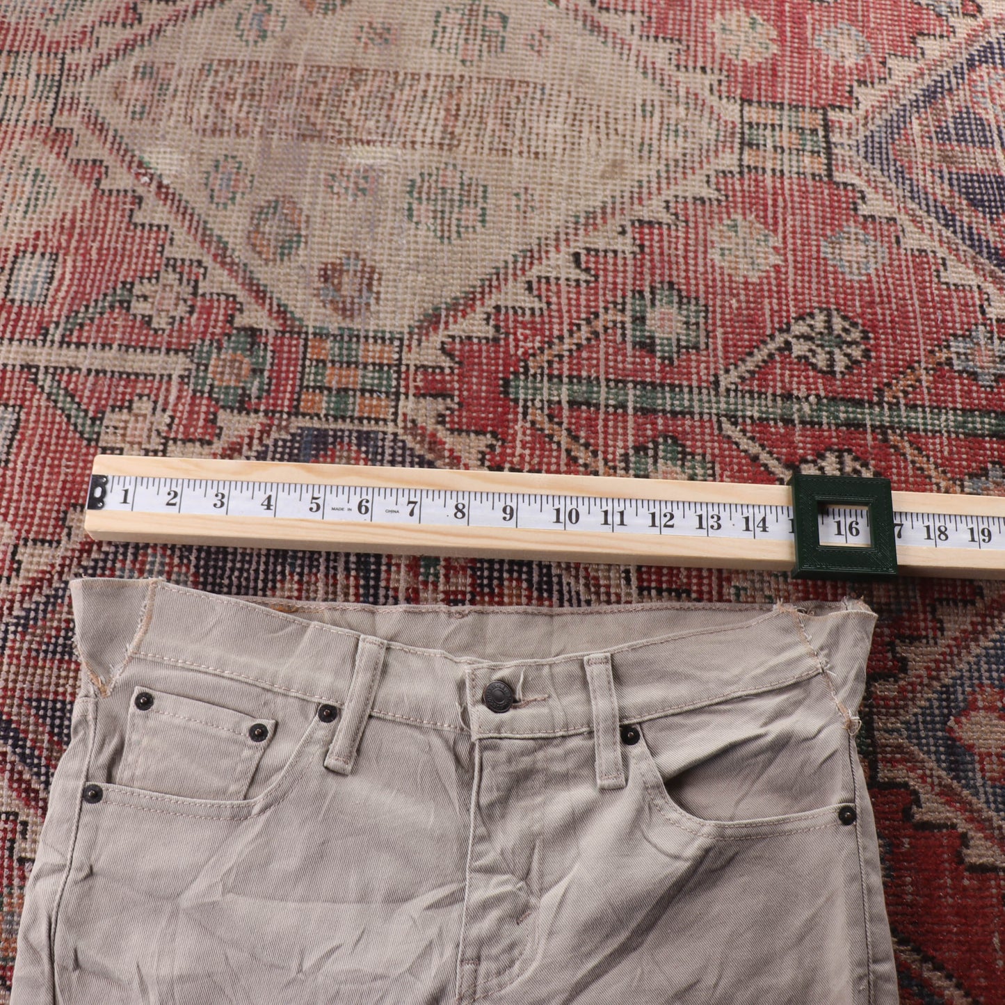 Levi's 511 Red Tab W32 L25 Slim Fit Beige Denim Jeans