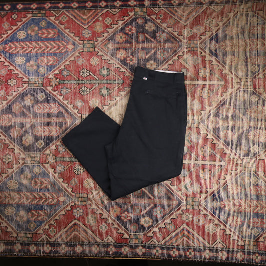 Dickies W38 L25 Straight Leg Black Cotton Blend Trousers