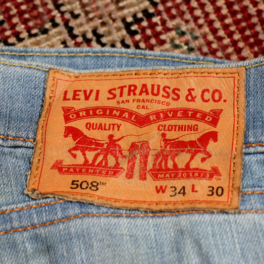 Levi's 508 W36 L29 Tapered Leg Regular Fit Blue Denim Jeans
