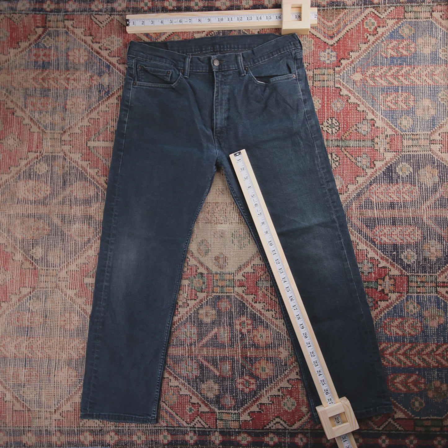 Levi's 505 Red Tab W32 L29 Straight Leg Regular Fit Blue Denim Jeans