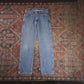 Wrangler W30 L30 Straight Leg Relaxed Fit Blue Denim Jeans