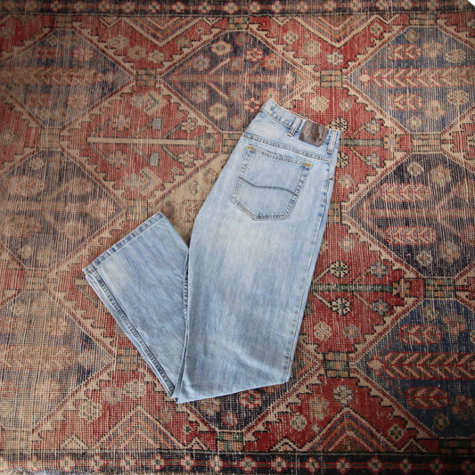 Lee W34 L31 Bootcut Relaxed Fit Blue Denim Jeans