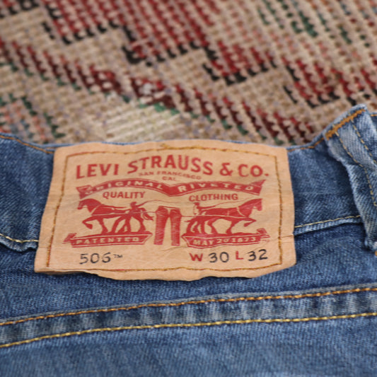 Levi's 506 W30 L30 Straight Leg Blue Denim Jeans