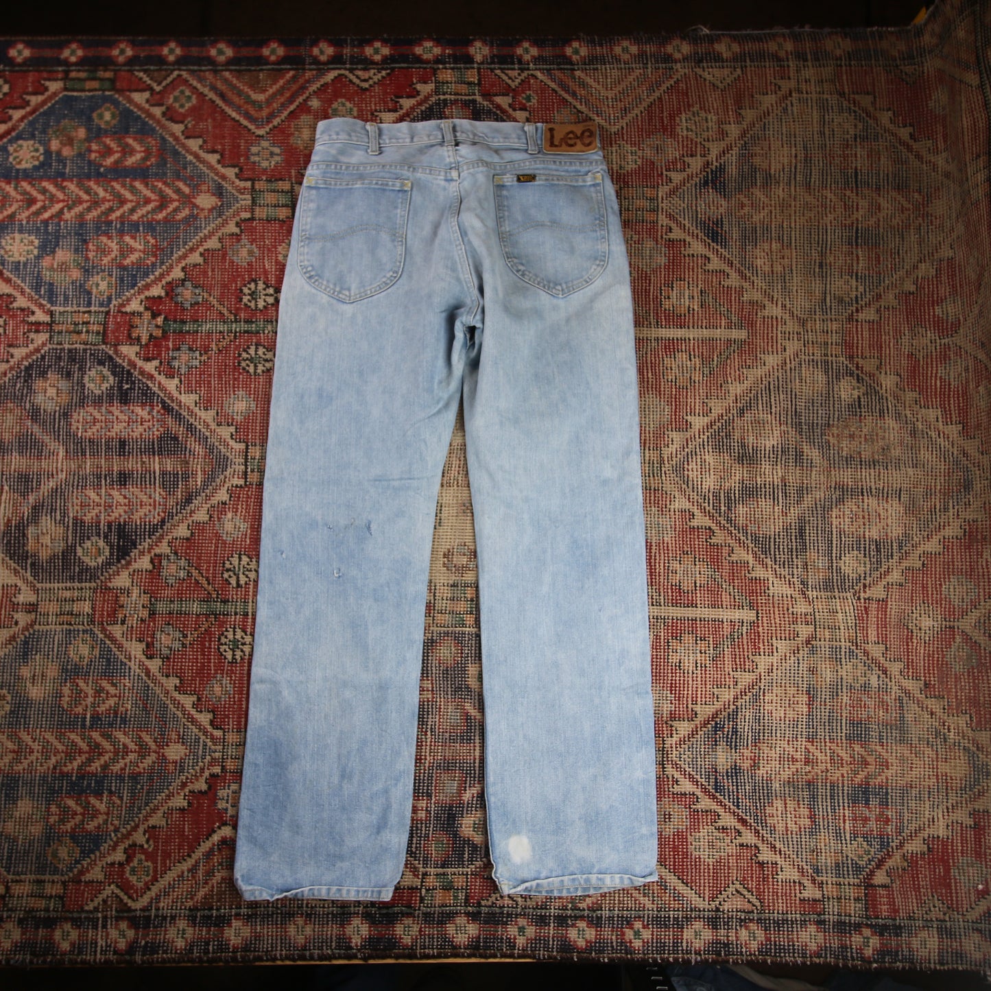 Lee W34 L28 Straight Leg Relaxed Fit Blue Denim Jeans