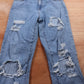 Levi's 721 Red Tab W26 L27 Skinny Blue Denim Jeans