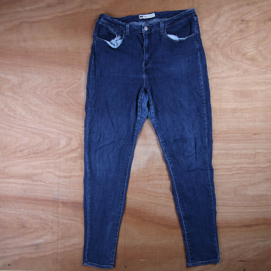 Levi's 721 Red Tab W34 L30 Skinny Blue Denim Jeans