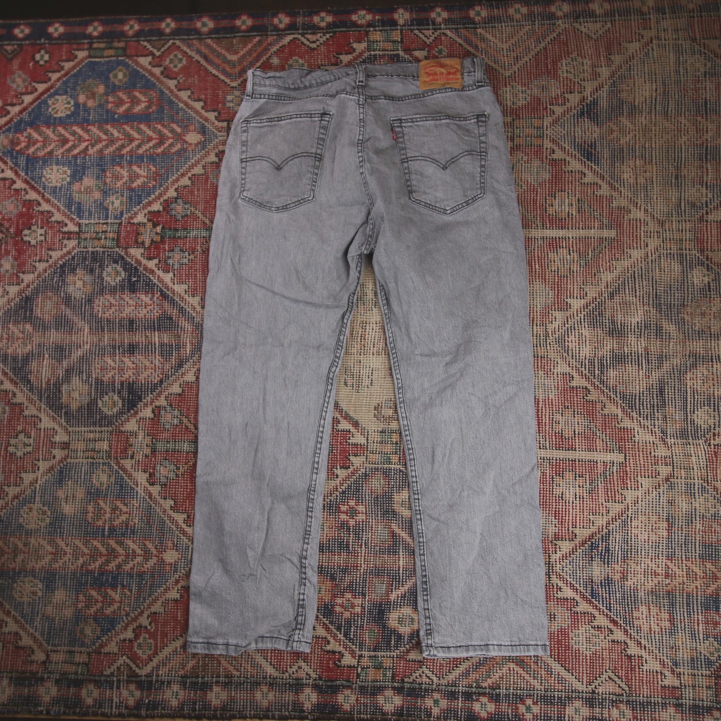 Levi's 505 W34 L27 Straight Leg Regular Fit Grey Denim Jeans