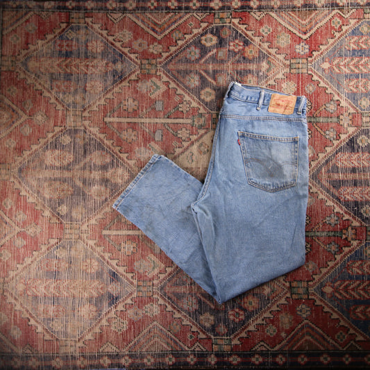 Levi's 550 Red Tab W40 L32 Tapered Leg Relaxed Fit Blue Denim Jeans