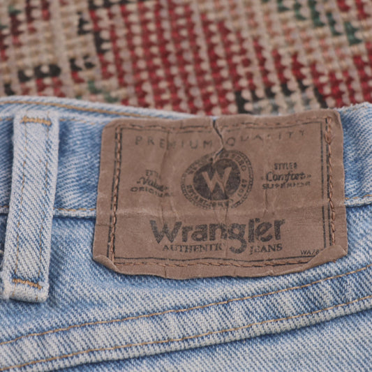 Wrangler W36 L32 Straight Leg Loose Fit Blue Denim Jeans