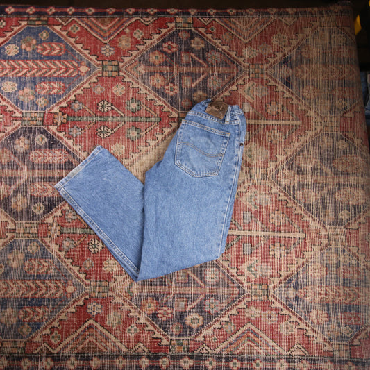 Lee W24 L29 Straight Leg Relaxed Fit Blue Denim Jeans