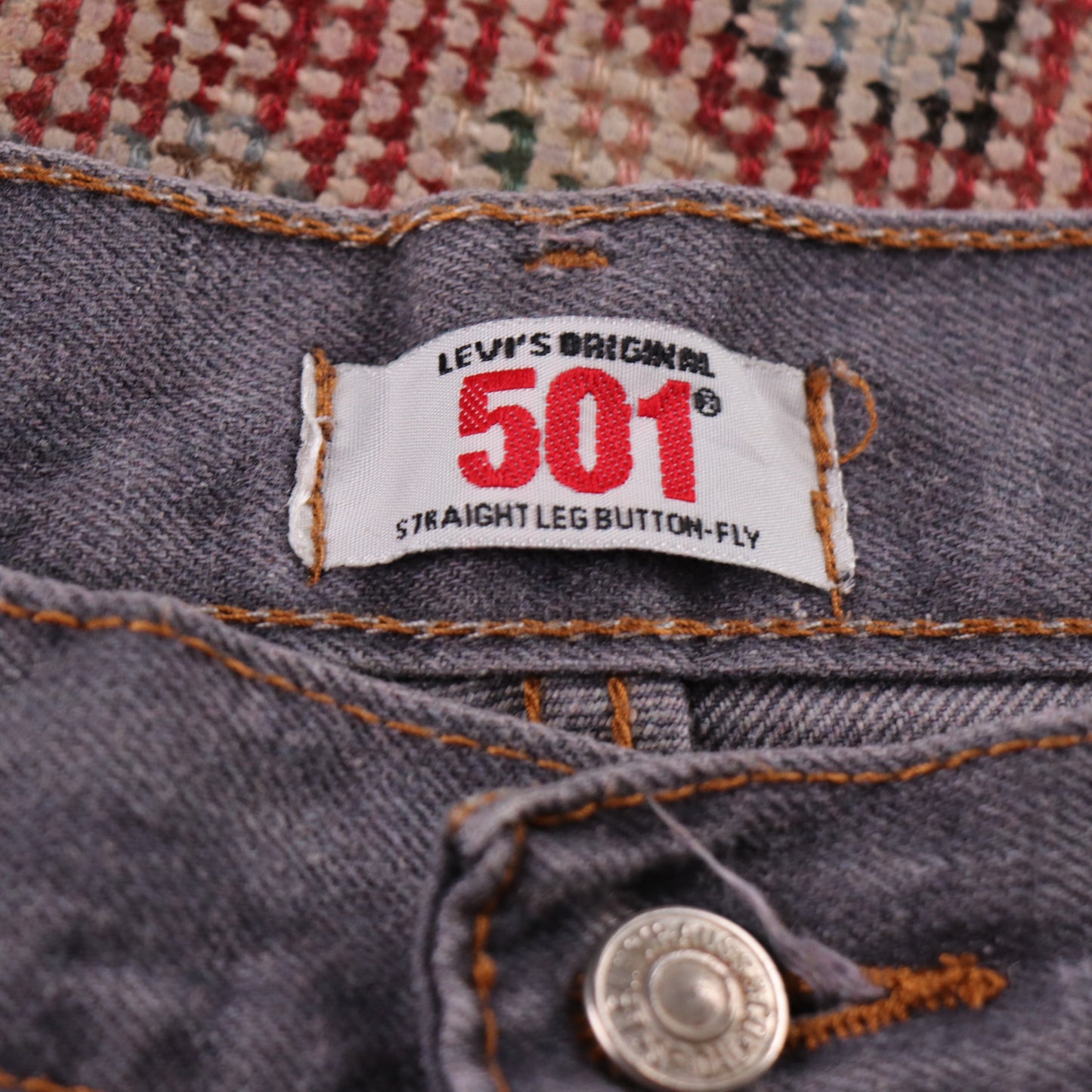 Levi's 501 W42 L29 Original Fit Grey Denim Jeans