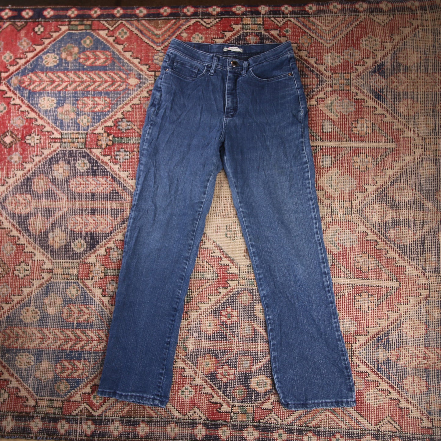 Lee W28 L27 Straight Leg Regular Fit Blue Denim Jeans