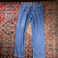 Lee W38 L32 Straight Leg Relaxed Fit Blue Denim Jeans
