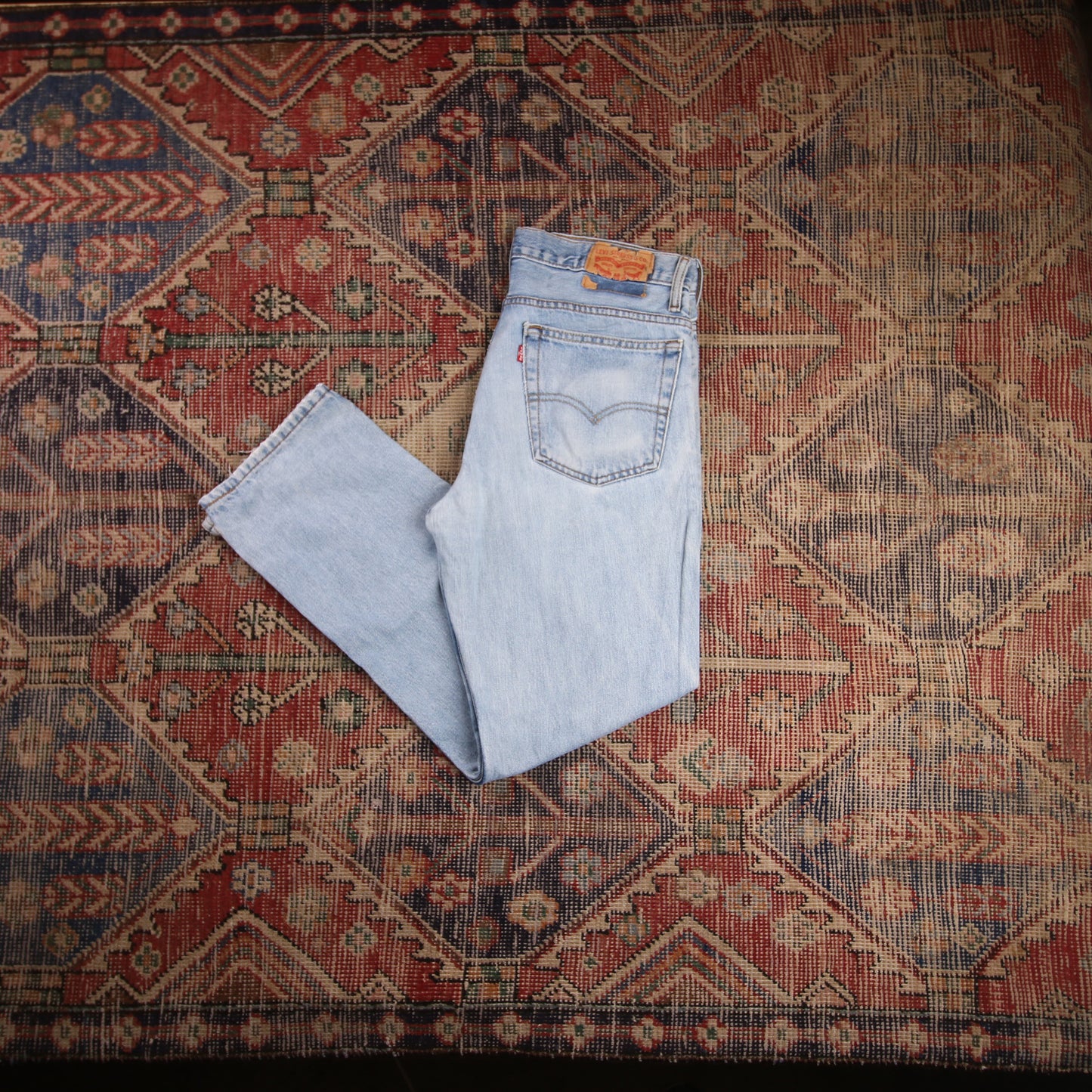 Levi's W34 L30 Straight Leg Loose Fit Blue Denim Jeans