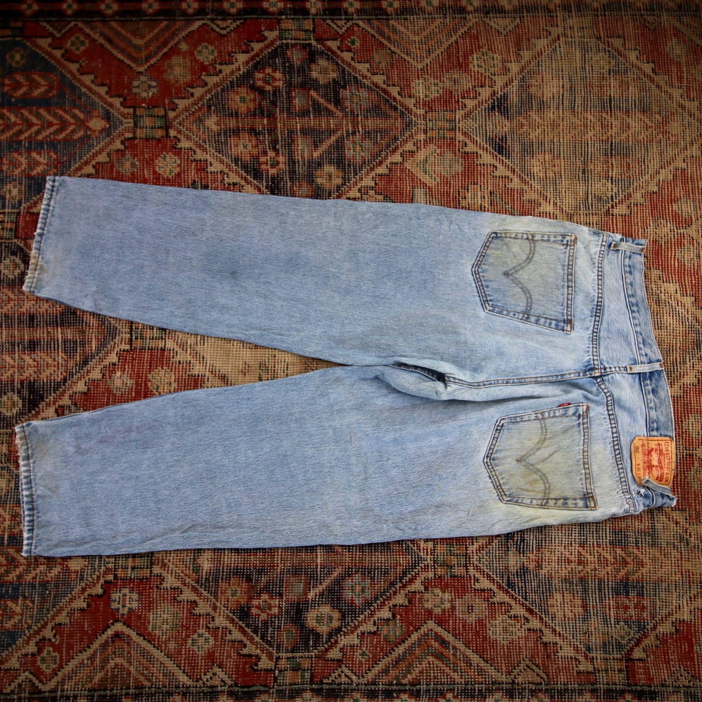 Levi's 550 W36 L28 Tapered Leg Relaxed Fit Blue Denim Jeans