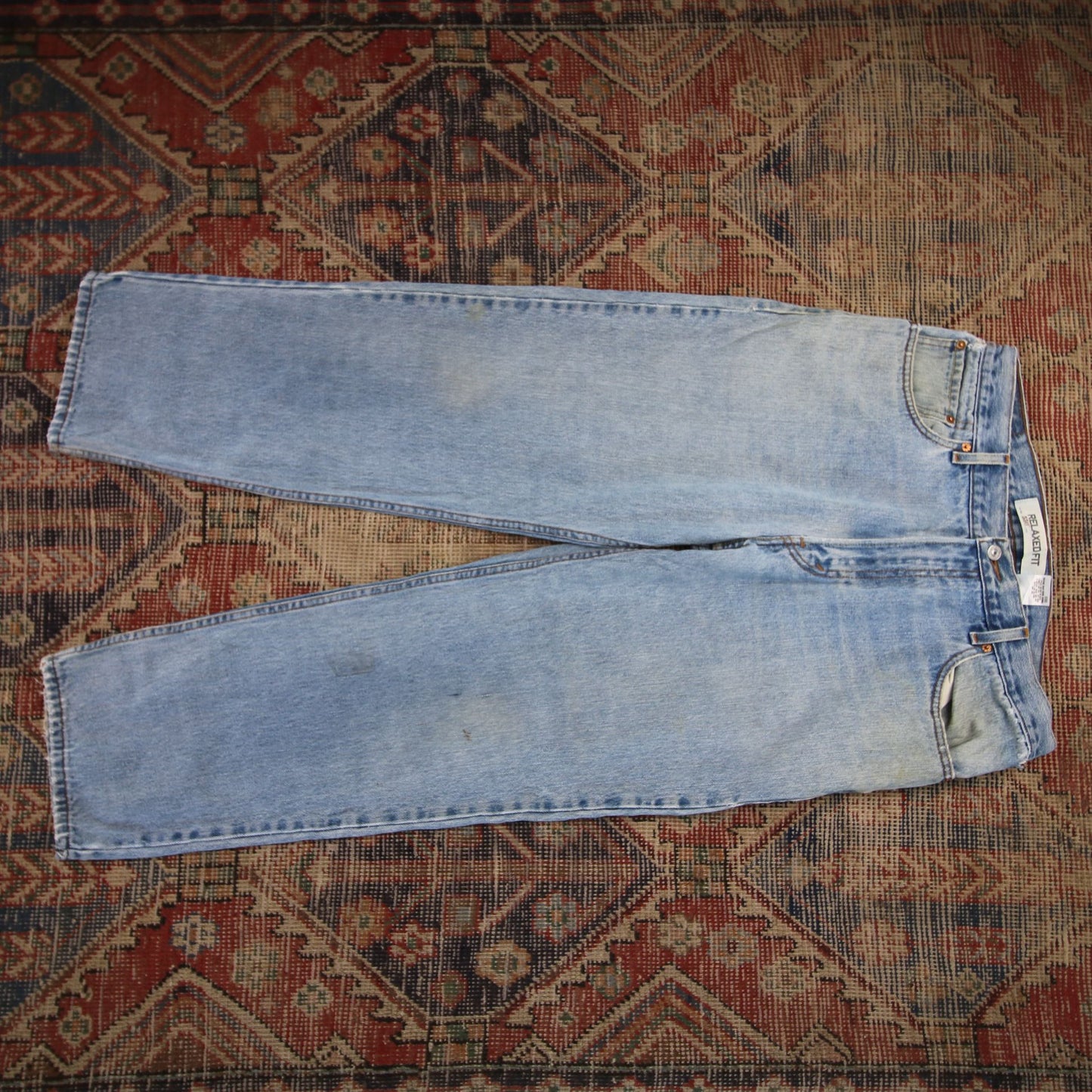 Levi's 550 W36 L28 Tapered Leg Relaxed Fit Blue Denim Jeans