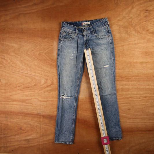 Levi's 571 Red Tab W26 L26 Slim Fit Blue Denim Jeans