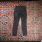 Levi's 721 W24 L26 Skinny Classic Ripped Style Black Denim Jeans