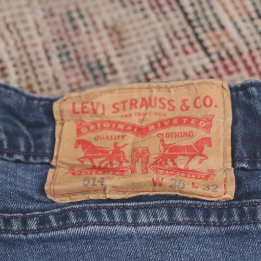Levi's 514 W34 L30 Straight Leg Blue Denim Jeans