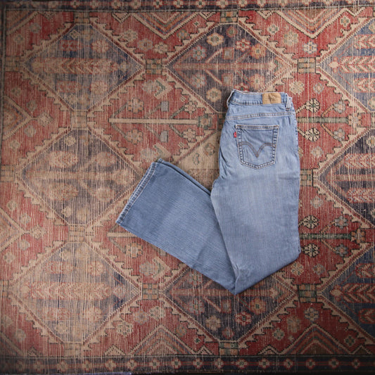 Levi's 515 Red Tab W32 L32 Flared Blue Denim Jeans