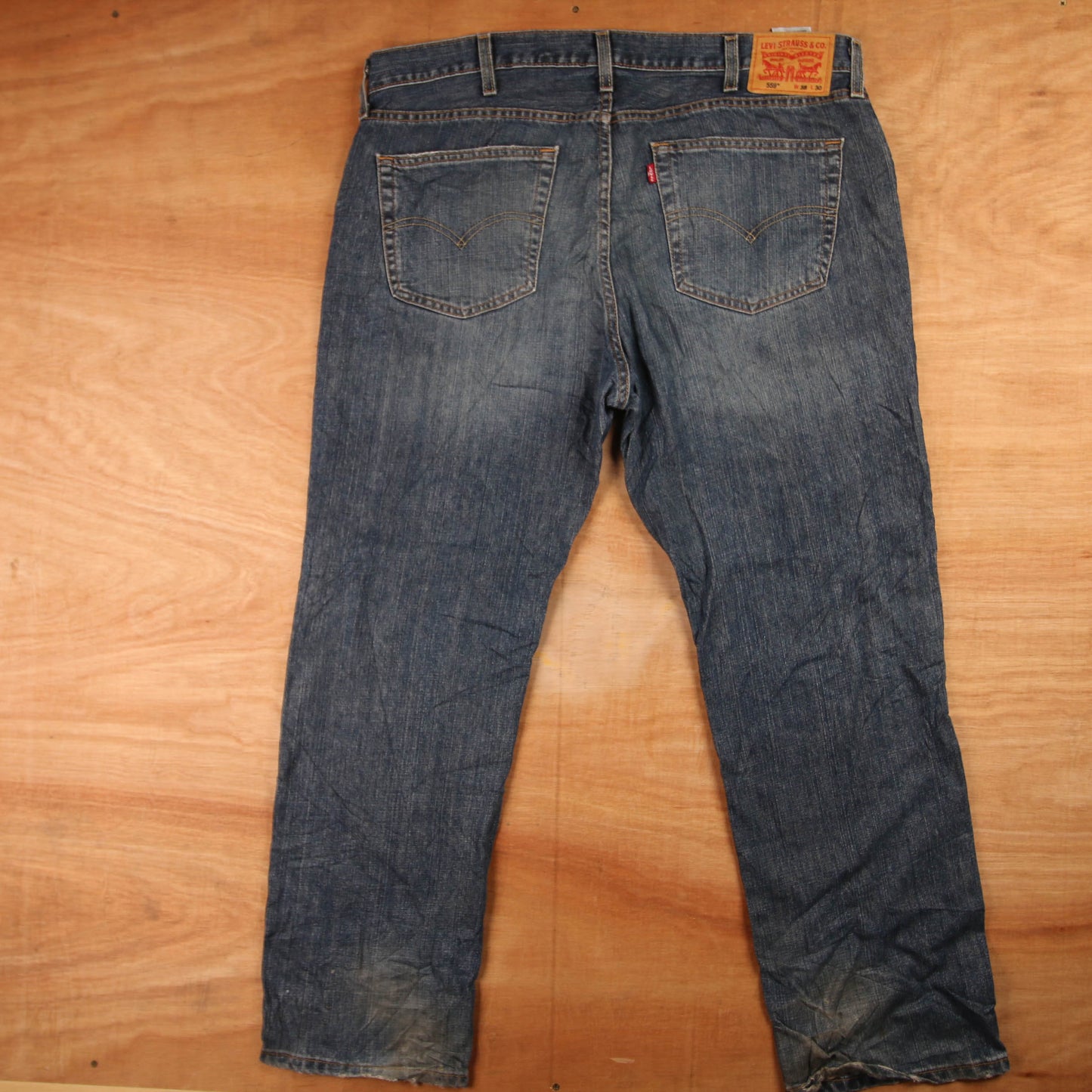 Levi's 505 Red Tab W40 L29 Straight Leg Regular Fit Blue Denim Jeans