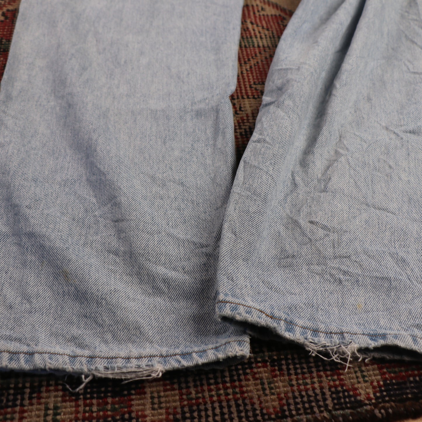 Wrangler W34 L29 Straight Leg Relaxed Fit Blue Denim Jeans
