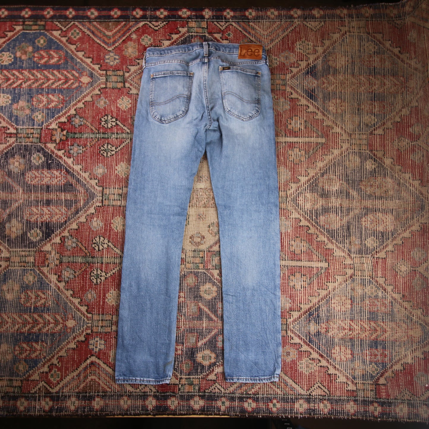 Lee W30 L30 Skinny Classic Ripped Style Blue Denim Jeans