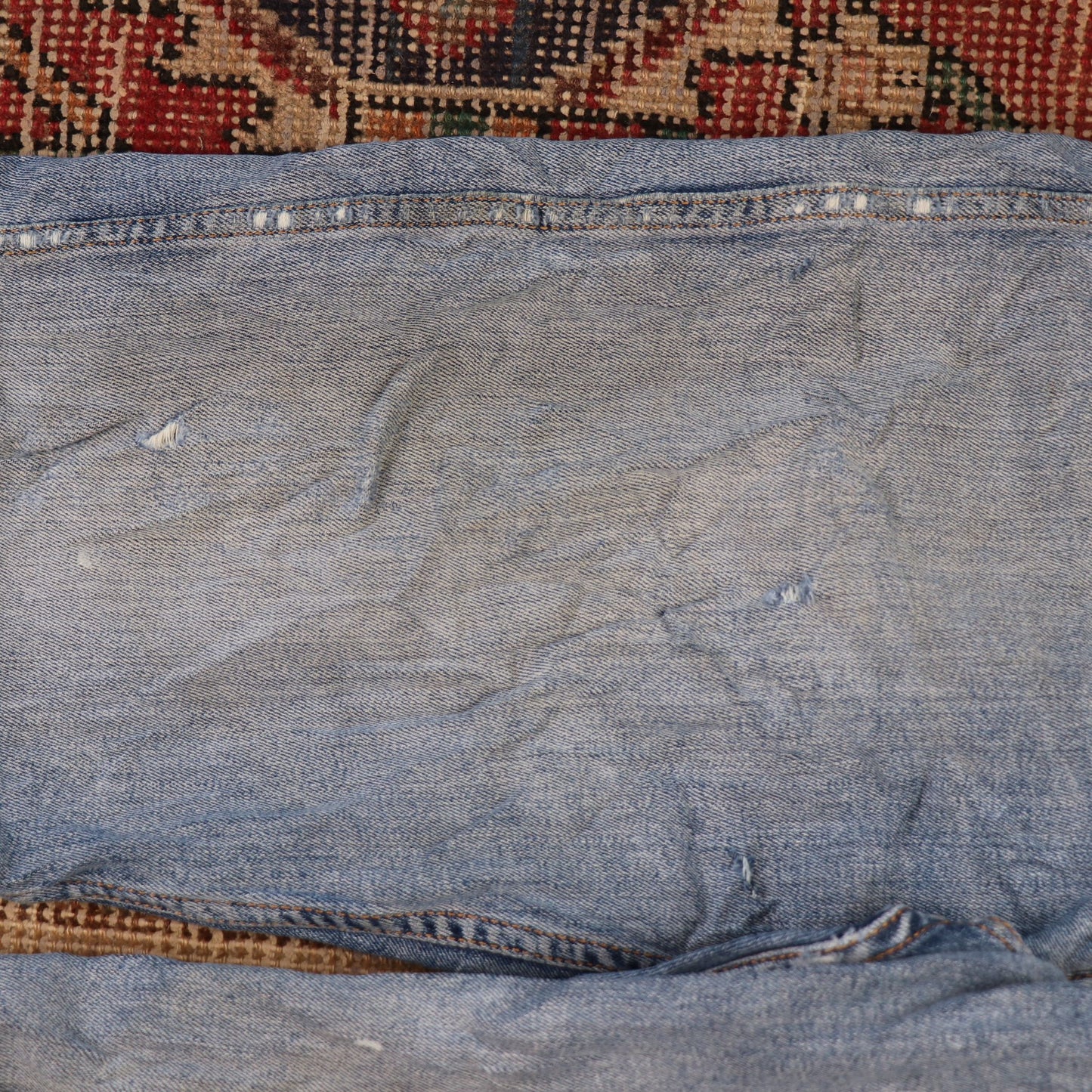 Levi's W32 L31 Straight Leg Classic Ripped Style Blue Denim Jeans