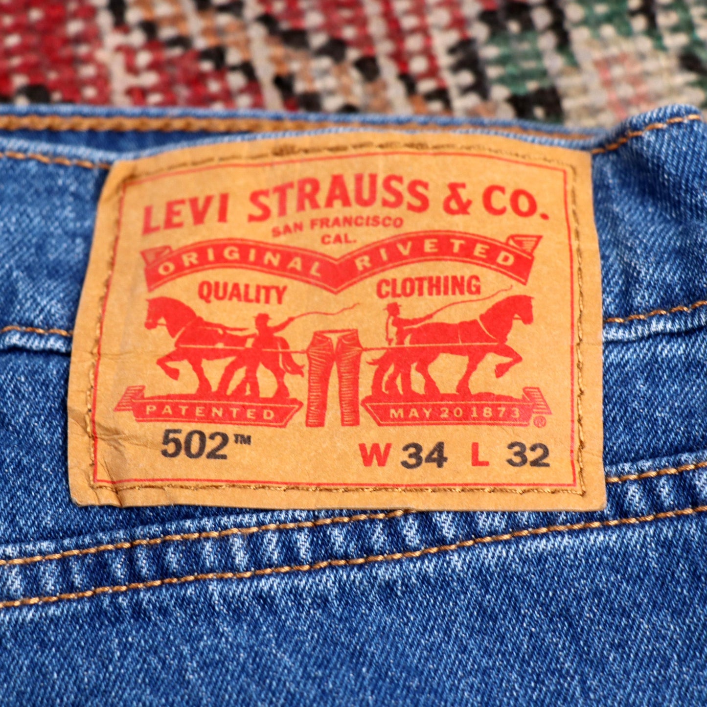 Levi's 502 W32 L31 Tapered Leg Regular Fit Blue Denim Jeans