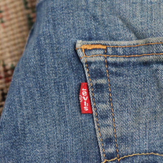 Levi's W34 L28 Slim Fit Blue Denim Jeans