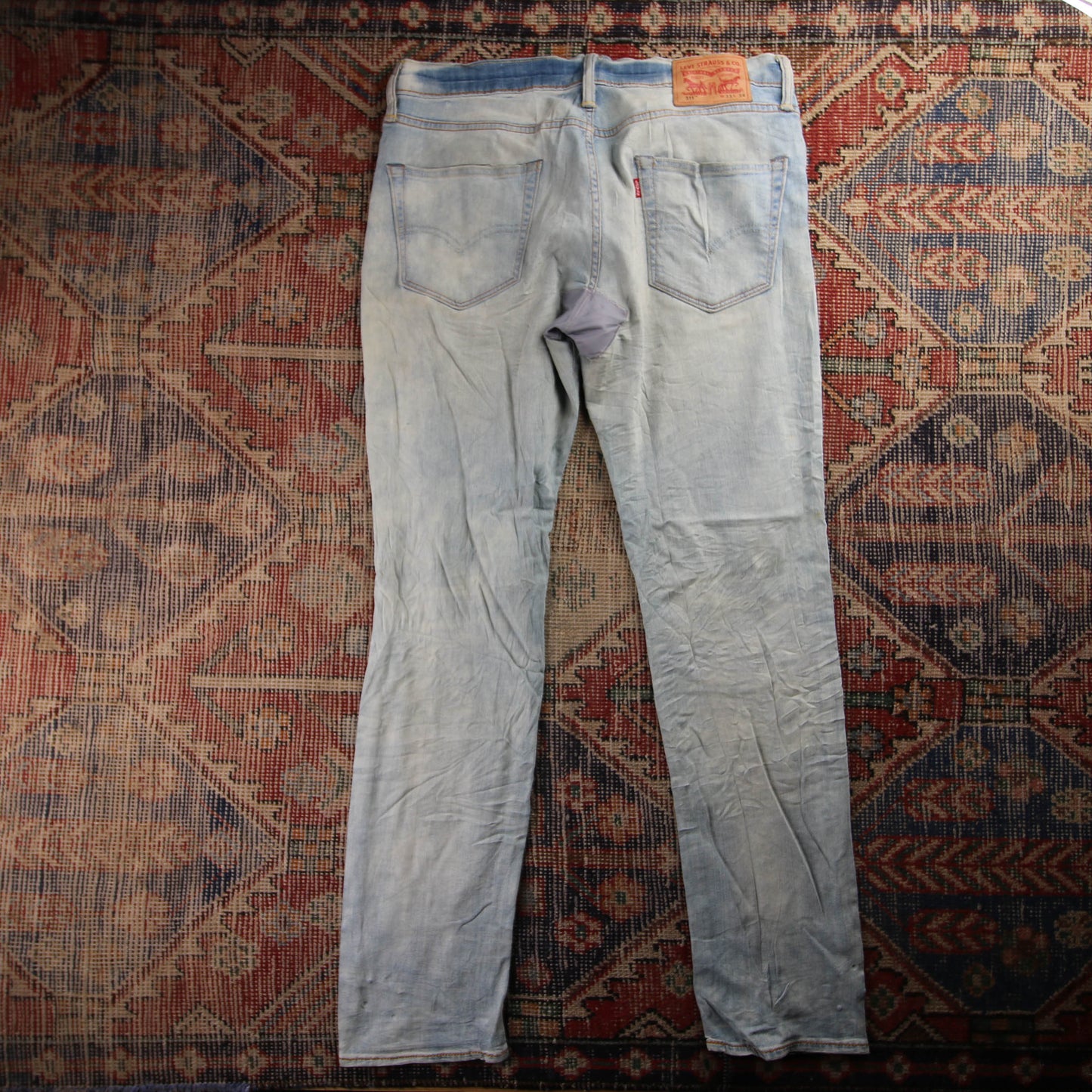 Levi's 511 Red Tab W34 L33 Slim Fit Blue Denim Jeans