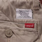 Levi's W28 L28 Tapered Leg Beige Cotton Blend Trousers
