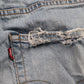 Levi's 501 Red Tab W32 L29 Original Fit Classic Ripped Style Blue Denim Jeans