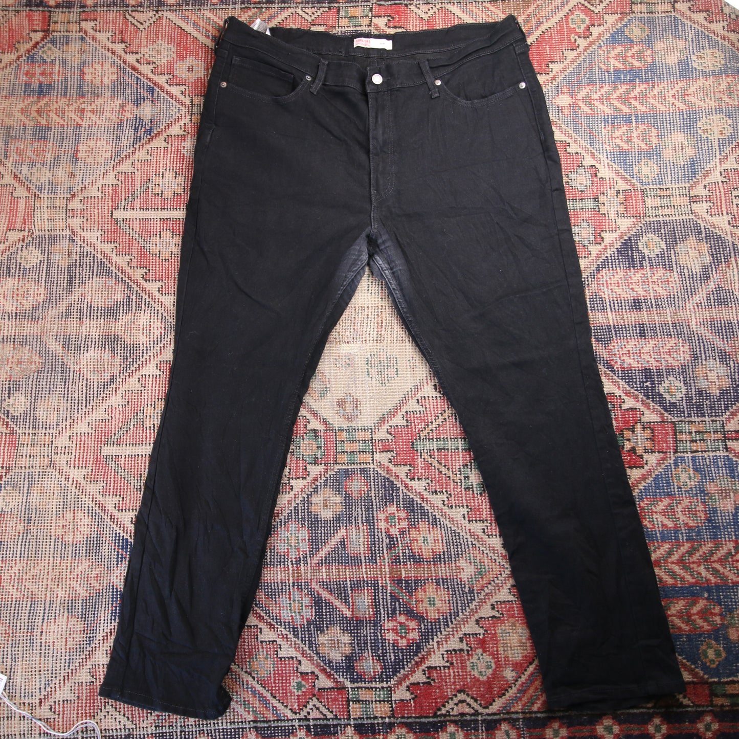 Levi's Signature W40 L27 Straight Leg Regular Fit Black Denim Jeans