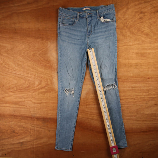 Levi's 720 Red Tab W32 L29 Skinny Classic Ripped Style Blue Denim Jeans