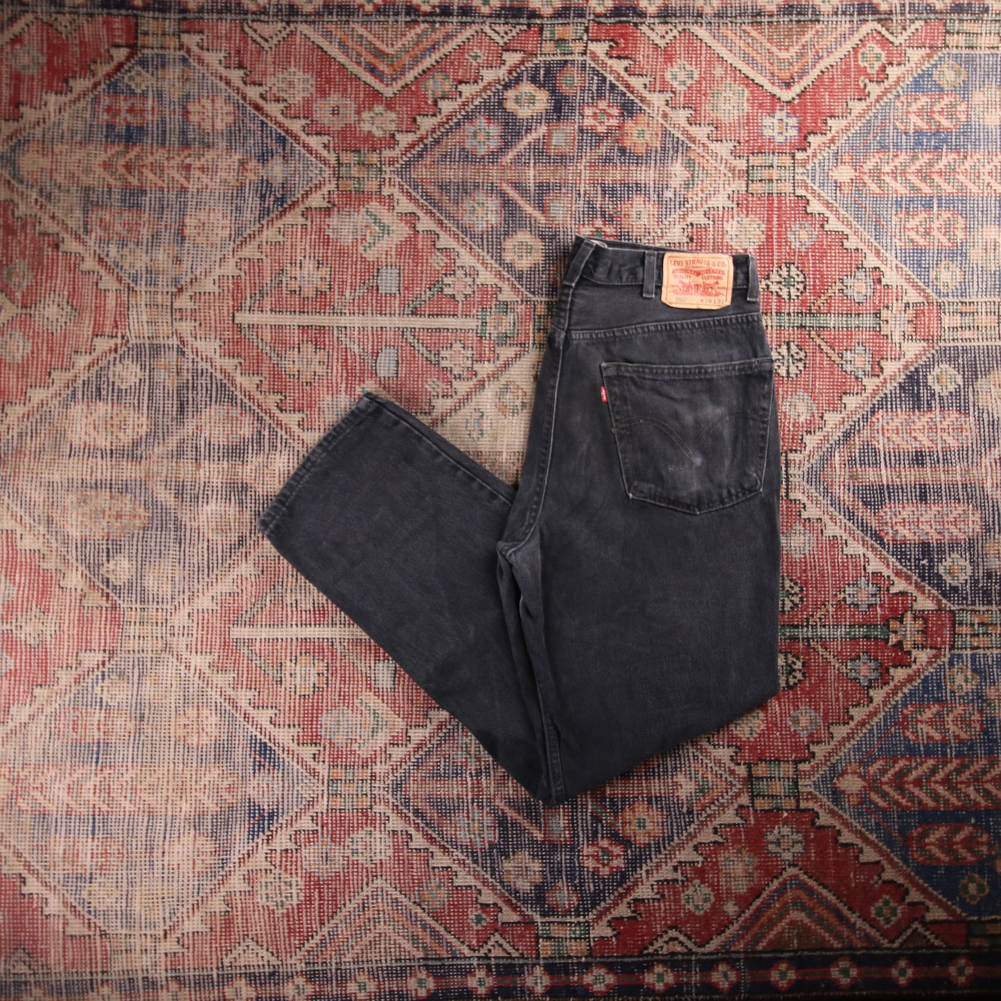 Levi's 550 Red Tab W30 L31 Tapered Leg Relaxed Fit Grey Denim Jeans