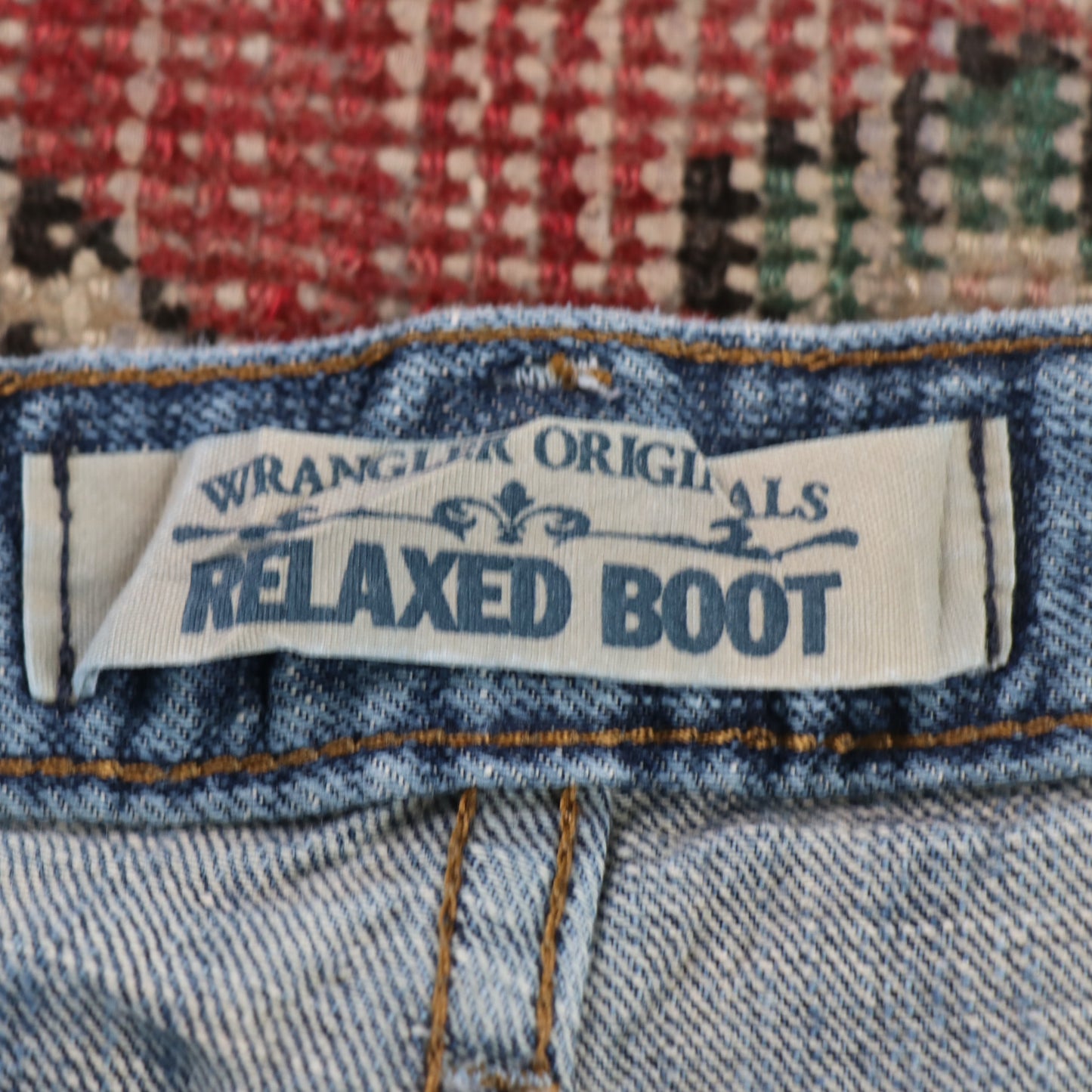 Wrangler W36 L32 Straight Leg Relaxed Fit Blue Denim Jeans