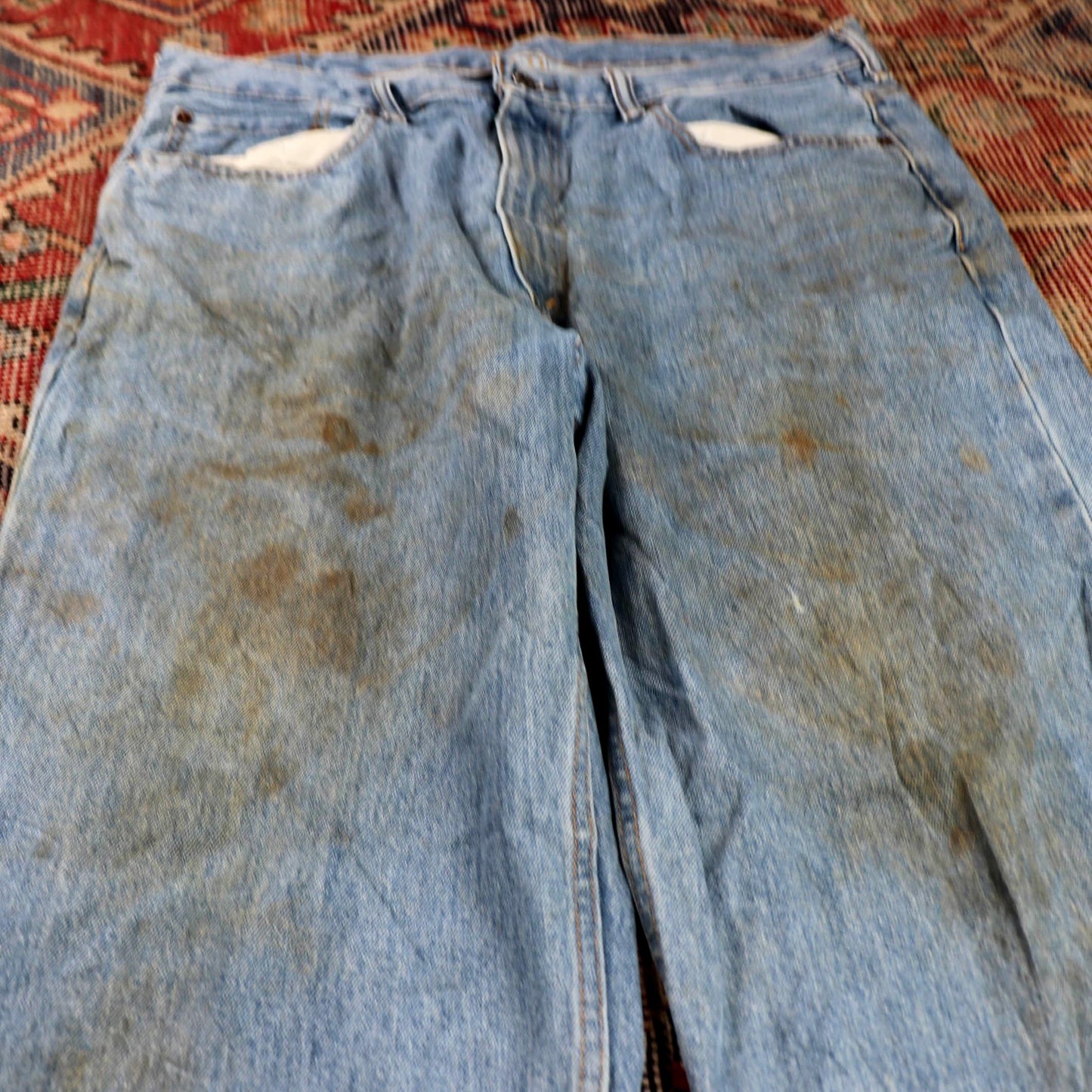 Levi's 550 W36 L30 Tapered Leg Relaxed Fit Blue Denim Jeans