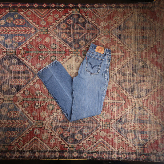Levi's 512 W26 L30 Tapered Leg Slim Fit Blue Denim Jeans