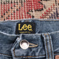 Lee W32 L32 Straight Leg Relaxed Fit Classic Ripped Style Blue Denim Jeans