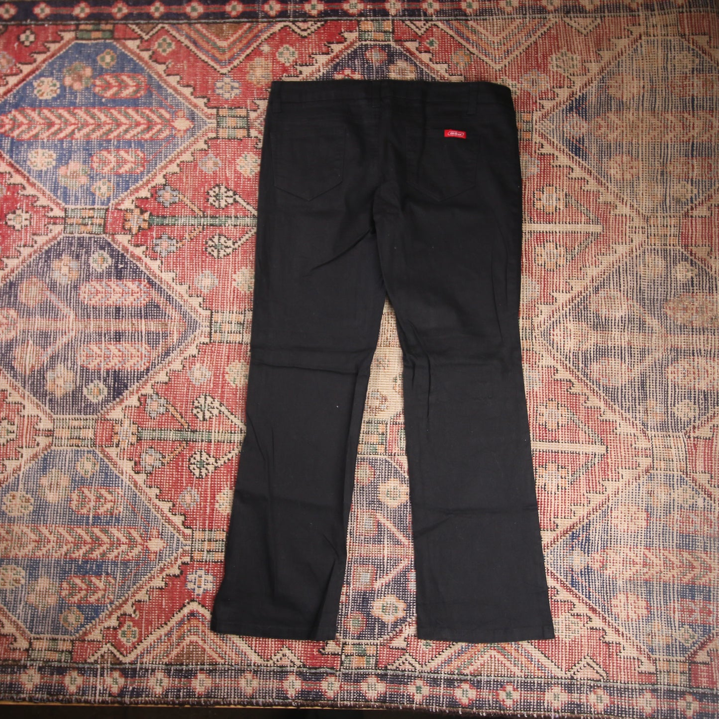 Dickies W34 L27 Straight Leg Black Cotton Blend Trousers