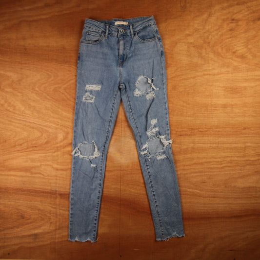 Levi's 721 Red Tab W26 L27 Skinny Blue Denim Jeans