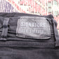 Levi's Signature W40 L27 Straight Leg Regular Fit Black Denim Jeans