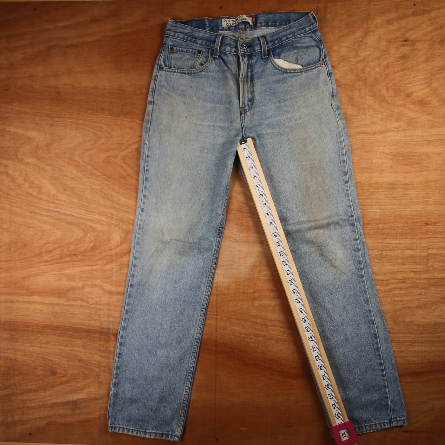 Levi's 516 Red Tab W32 L31 Slim Fit Blue Denim Jeans