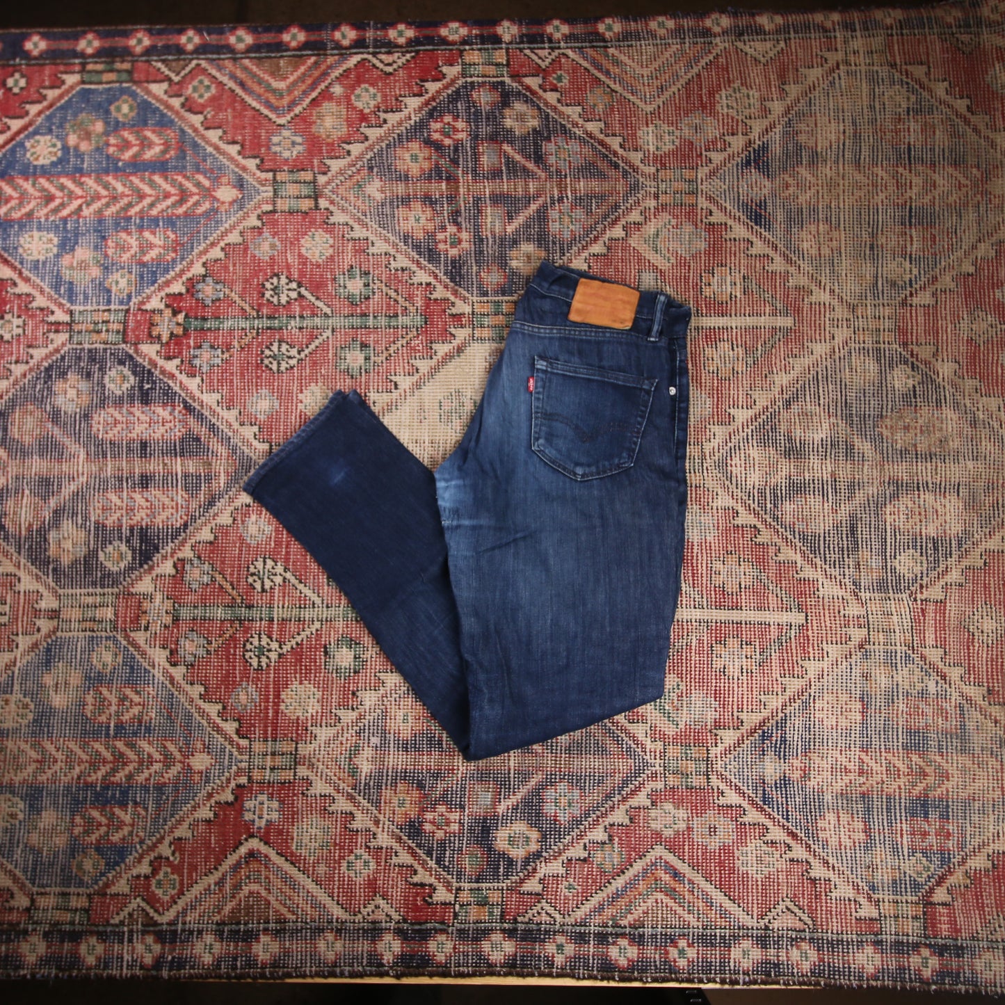 Levi's W32 L31 Straight Leg Relaxed Fit Blue Denim Jeans