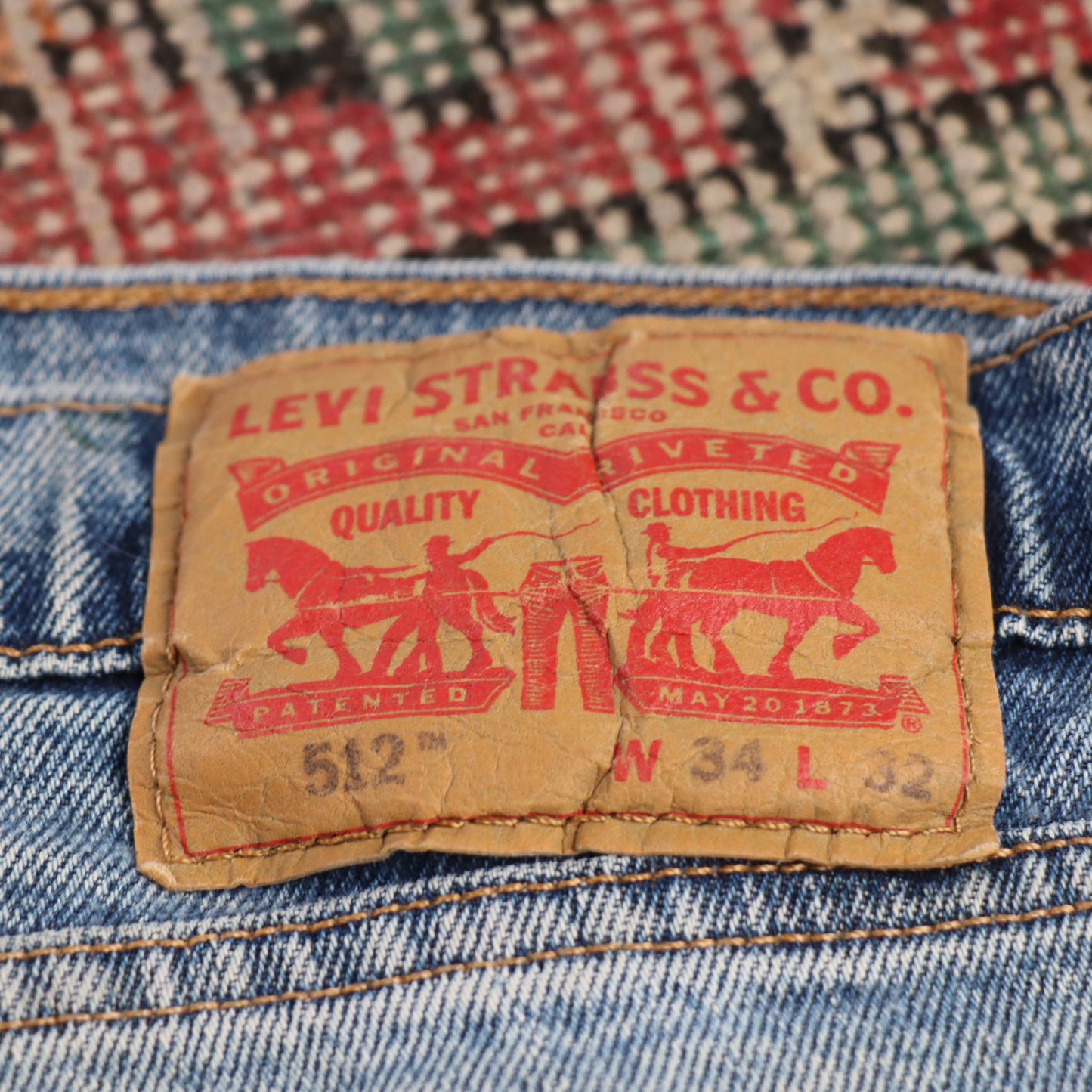 Levi's 512 W34 L30 Tapered Leg Slim Fit Blue Denim Jeans