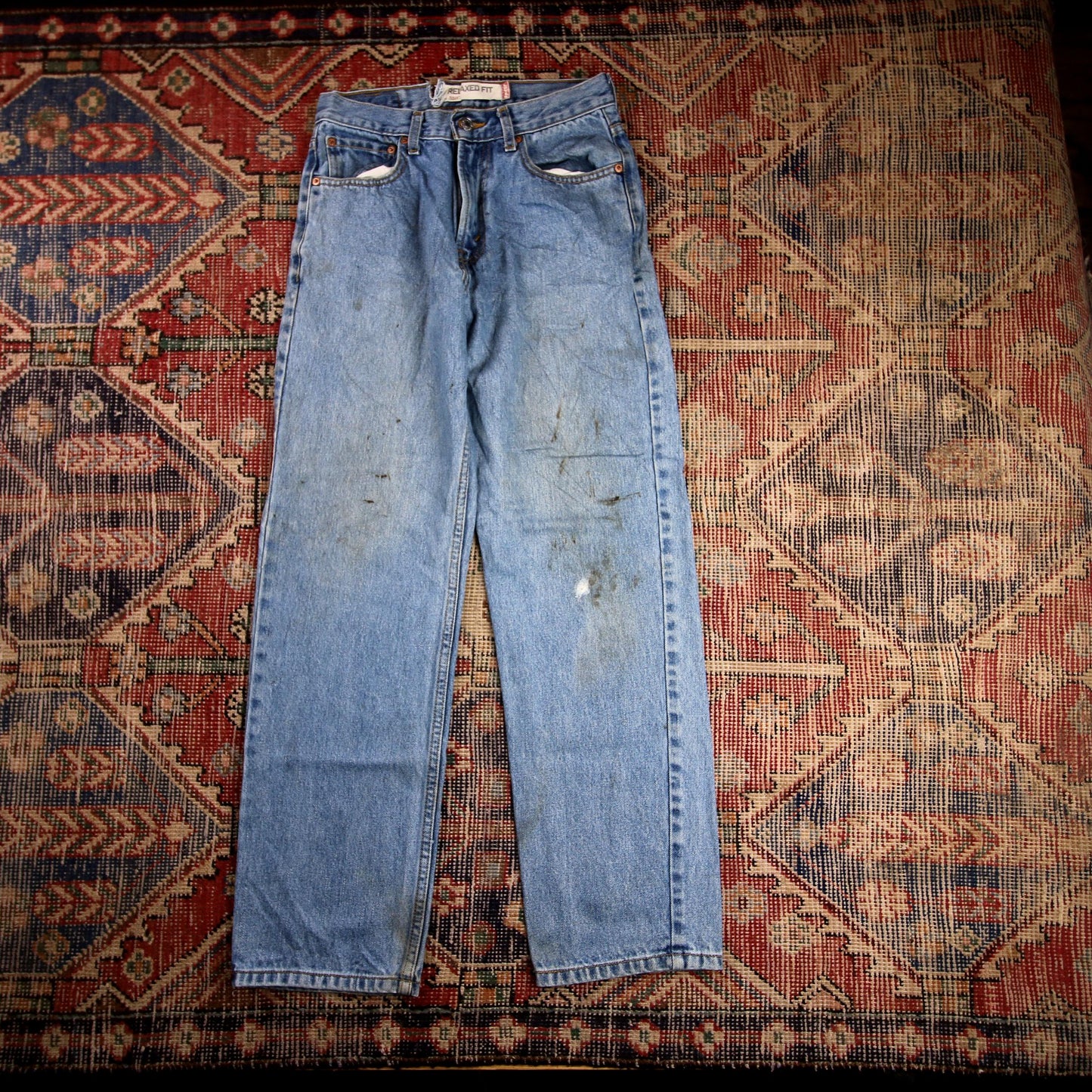 Levi's 550 W28 L30 Tapered Leg Relaxed Fit Blue Denim Jeans