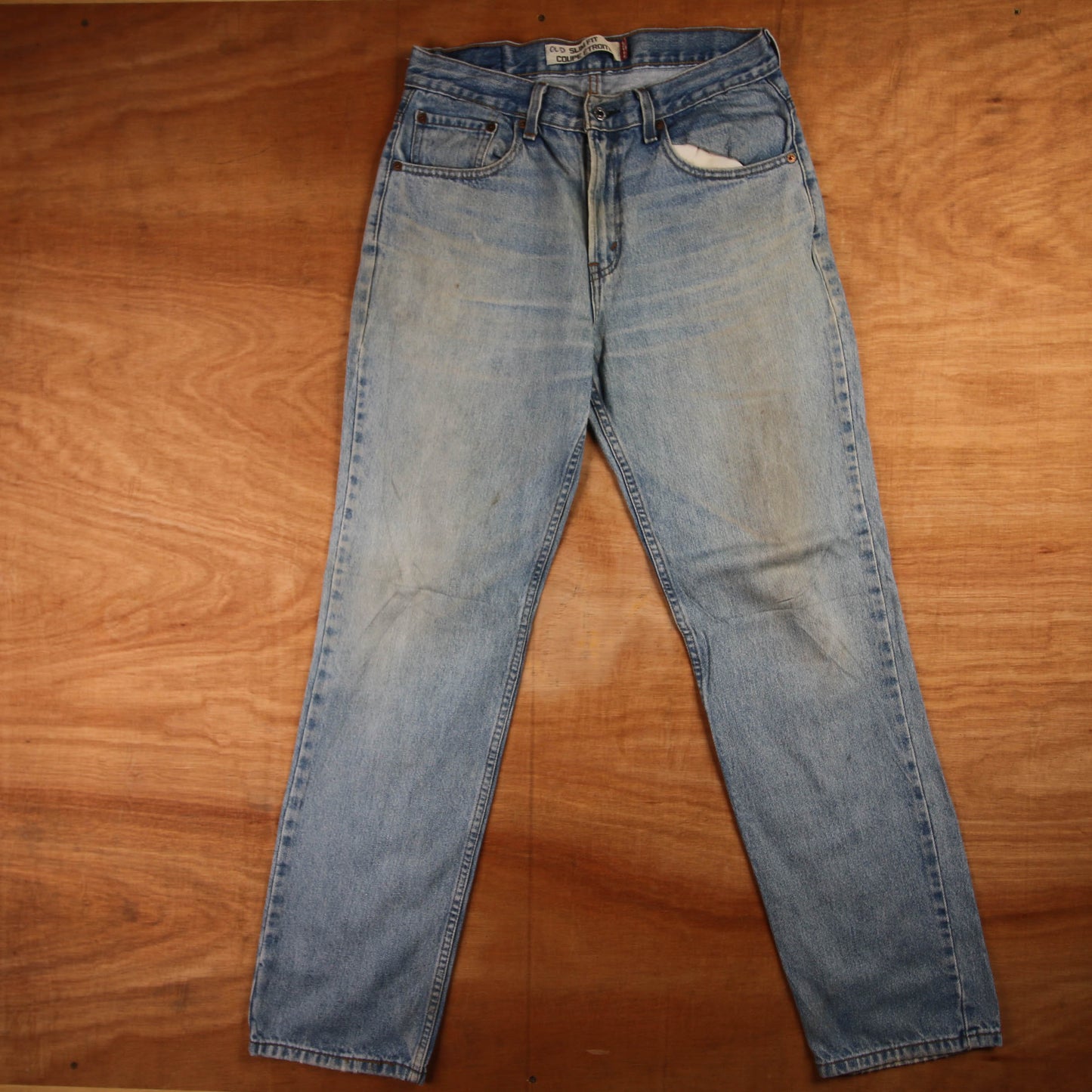 Levi's 516 Red Tab W32 L31 Slim Fit Blue Denim Jeans